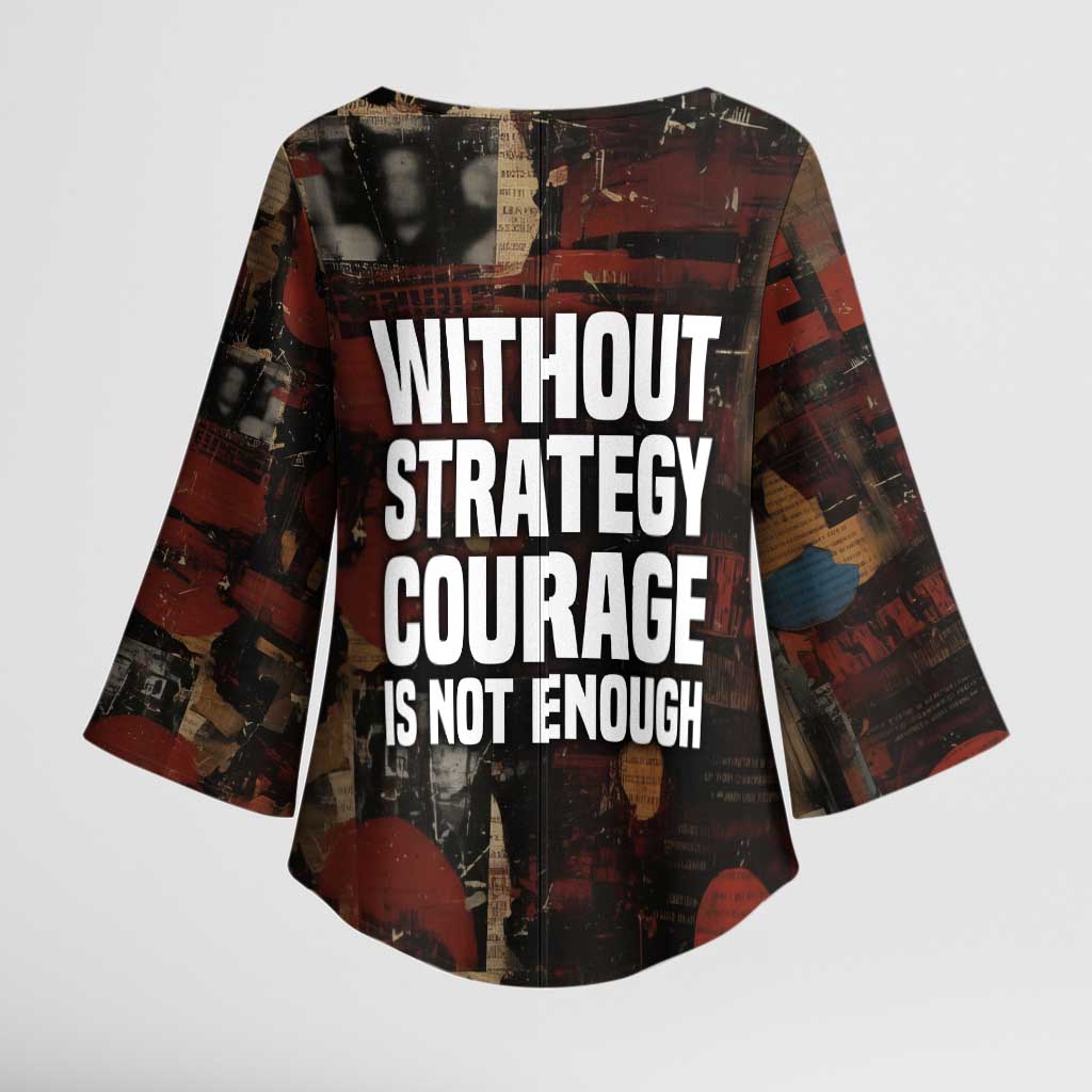Bayard Rustin Kimono Sleeve Blouse with Quiet Architect Design Strategy and Courage Civil Rights Tribute - African Pride