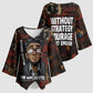 Bayard Rustin Kimono Sleeve Blouse with Quiet Architect Design Strategy and Courage Civil Rights Tribute - African Pride