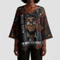 Bayard Rustin Kimono Sleeve Blouse with Quiet Architect Design Strategy and Courage Civil Rights Tribute - African Pride