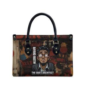Bayard Rustin Leather Bag with Quiet Architect Design Strategy and Courage Civil Rights Tribute - African Pride