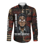 Bayard Rustin Long Sleeve Button Shirt with Quiet Architect Design Strategy and Courage Civil Rights Tribute - African Pride