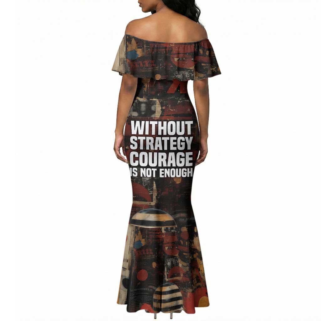 Bayard Rustin Mermaid Dress with Quiet Architect Design Strategy and Courage Civil Rights Tribute - African Pride