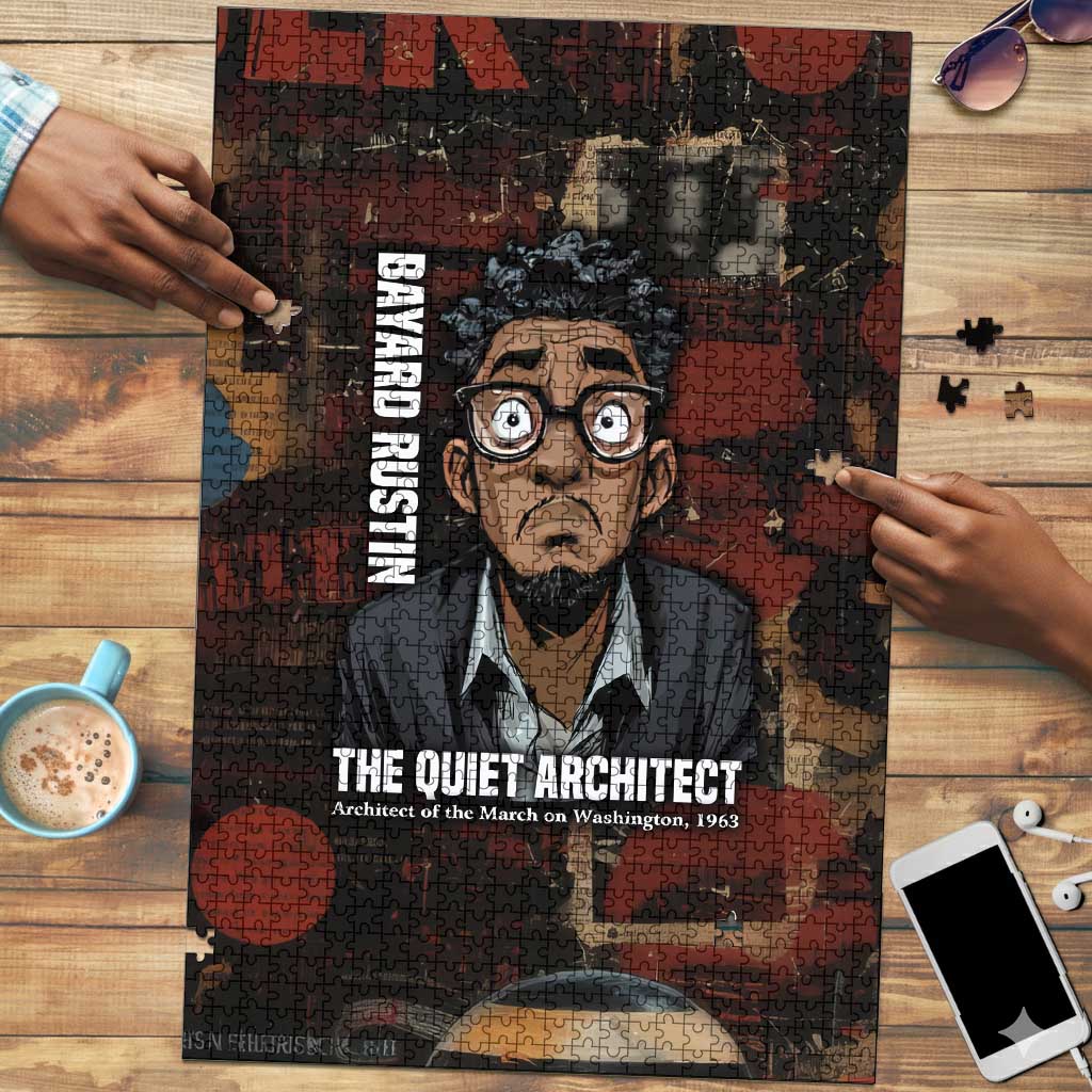 Bayard Rustin Puzzle with Quiet Architect Design Strategy and Courage Civil Rights Tribute - African Pride