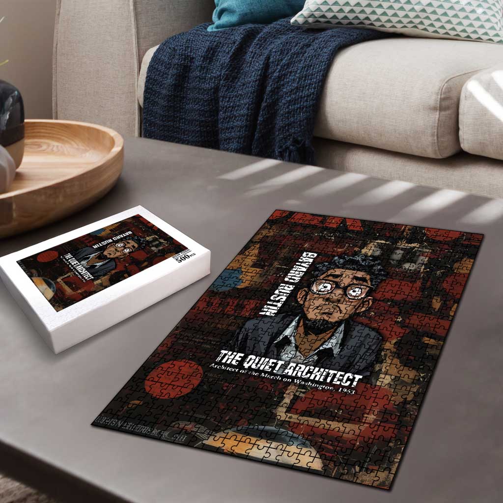 Bayard Rustin Puzzle with Quiet Architect Design Strategy and Courage Civil Rights Tribute - African Pride