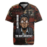 Bayard Rustin Rugby Jersey with Quiet Architect Design Strategy and Courage Civil Rights Tribute - African Pride