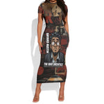 Bayard Rustin Short Sleeve Bodycon Dress with Quiet Architect Design Strategy and Courage Civil Rights Tribute - African Pride