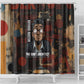 Bayard Rustin Shower Curtain with Quiet Architect Design Strategy and Courage Civil Rights Tribute - African Pride