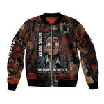 Bayard Rustin Sleeve Zip Bomber Jacket with Quiet Architect Design Strategy and Courage Civil Rights Tribute - African Pride
