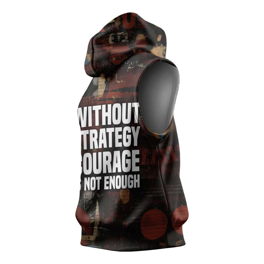 Bayard Rustin Sleeveless Hoodie with Quiet Architect Design Strategy and Courage Civil Rights Tribute - African Pride