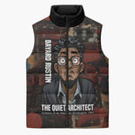 Bayard Rustin Sleeveless Puffer Jacket with Quiet Architect Design Strategy and Courage Civil Rights Tribute - African Pride