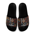 Bayard Rustin Slide Sandals with Quiet Architect Design Strategy and Courage Civil Rights Tribute - African Pride