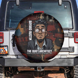 Bayard Rustin Spare Tire Cover with Quiet Architect Design Strategy and Courage Civil Rights Tribute - African Pride