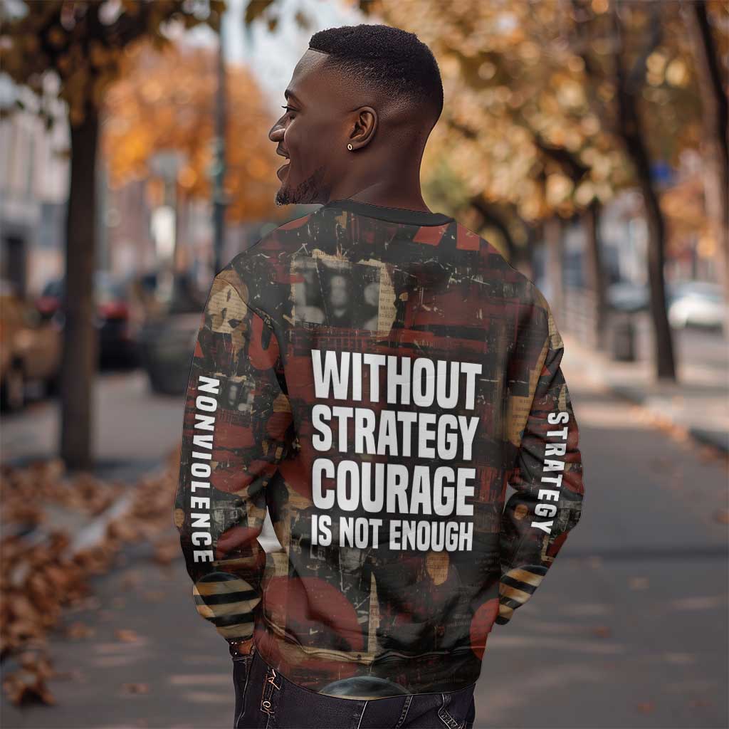 Bayard Rustin Sweatshirt with Quiet Architect Design Strategy and Courage Civil Rights Tribute - African Pride