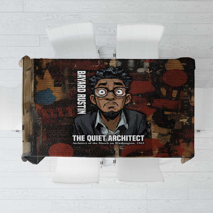 Bayard Rustin Tablecloth with Quiet Architect Design Strategy and Courage Civil Rights Tribute - African Pride