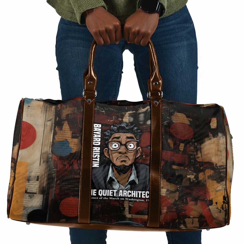 Bayard Rustin Travel Bag with Quiet Architect Design Strategy and Courage Civil Rights Tribute - African Pride