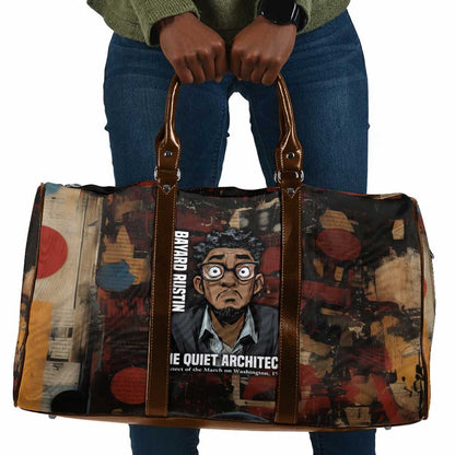 Bayard Rustin Travel Bag with Quiet Architect Design Strategy and Courage Civil Rights Tribute - African Pride