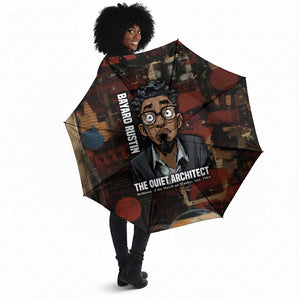 Bayard Rustin Umbrella with Quiet Architect Design Strategy and Courage Civil Rights Tribute - African Pride