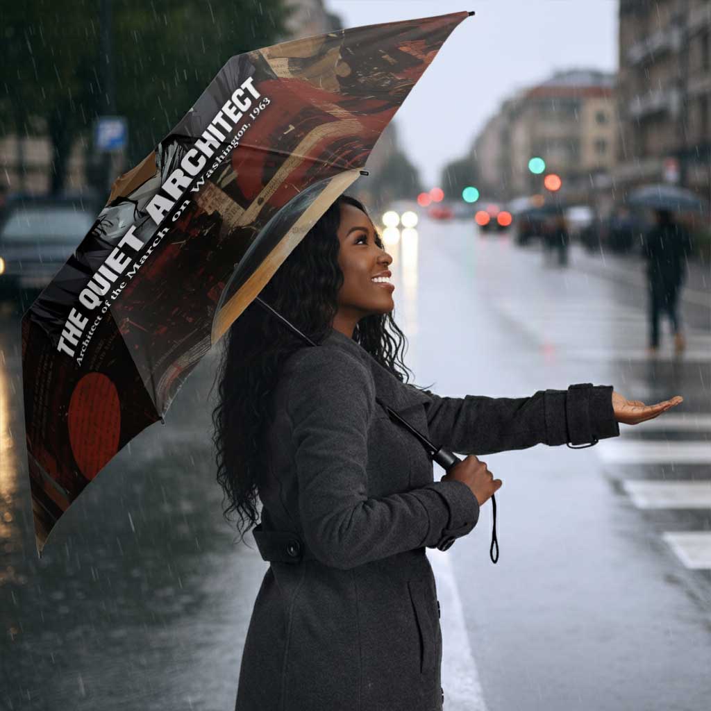 Bayard Rustin Umbrella with Quiet Architect Design Strategy and Courage Civil Rights Tribute - African Pride