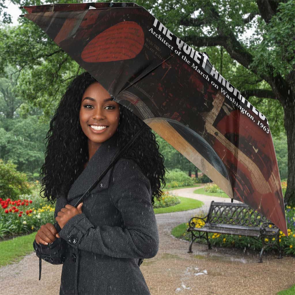Bayard Rustin Umbrella with Quiet Architect Design Strategy and Courage Civil Rights Tribute - African Pride