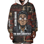 Bayard Rustin Wearable Blanket Hoodie with Quiet Architect Design Strategy and Courage Civil Rights Tribute - African Pride
