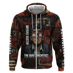 Bayard Rustin Zip Hoodie with Quiet Architect Design Strategy and Courage Civil Rights Tribute - African Pride