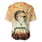 Bayard Rustin Baseball Jersey with Radical Nonviolence Design Protest Crowd and Courage Civil Rights Tribute - African Pride