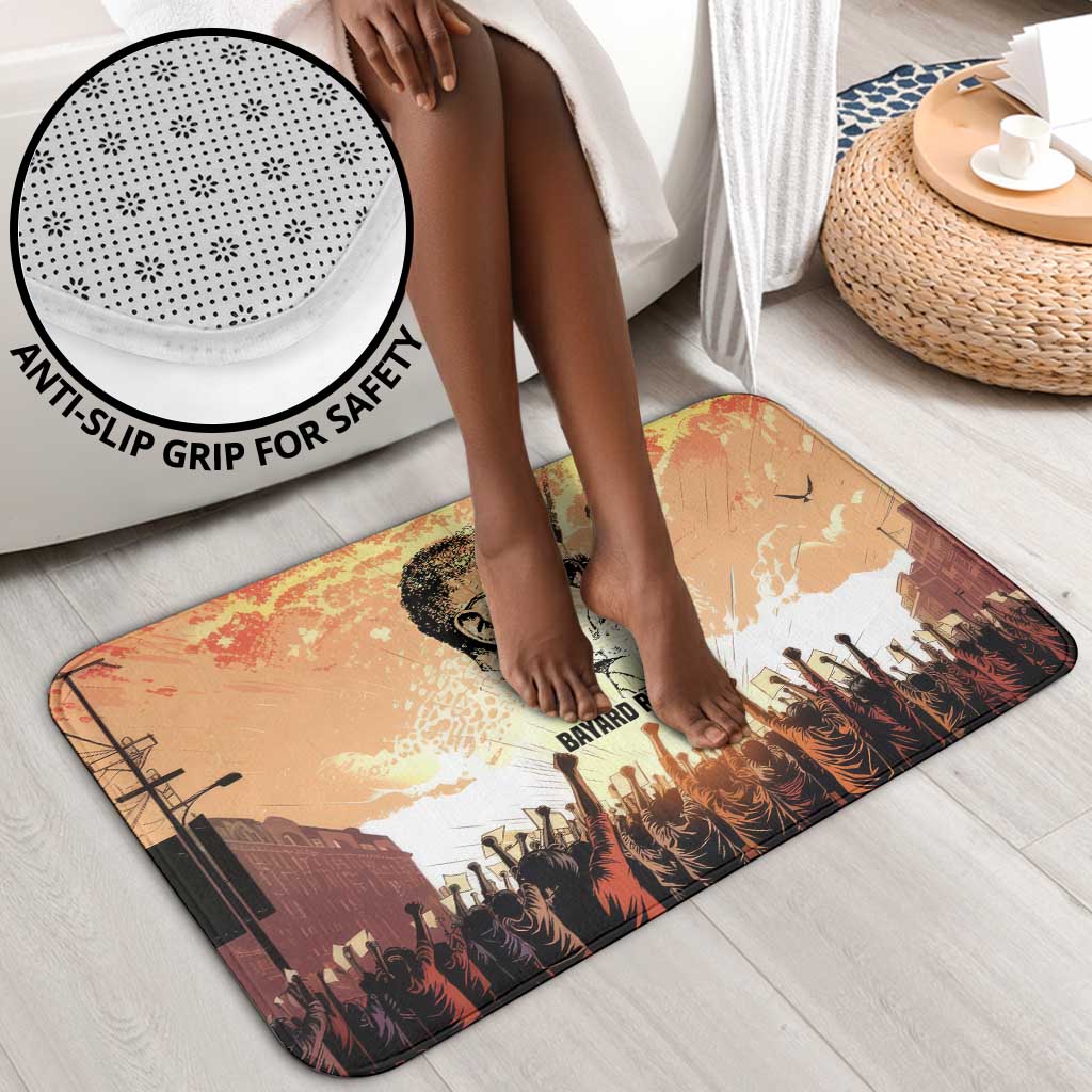 Bayard Rustin Bathroom Set with Radical Nonviolence Design Protest Crowd and Courage Civil Rights Tribute - African Pride