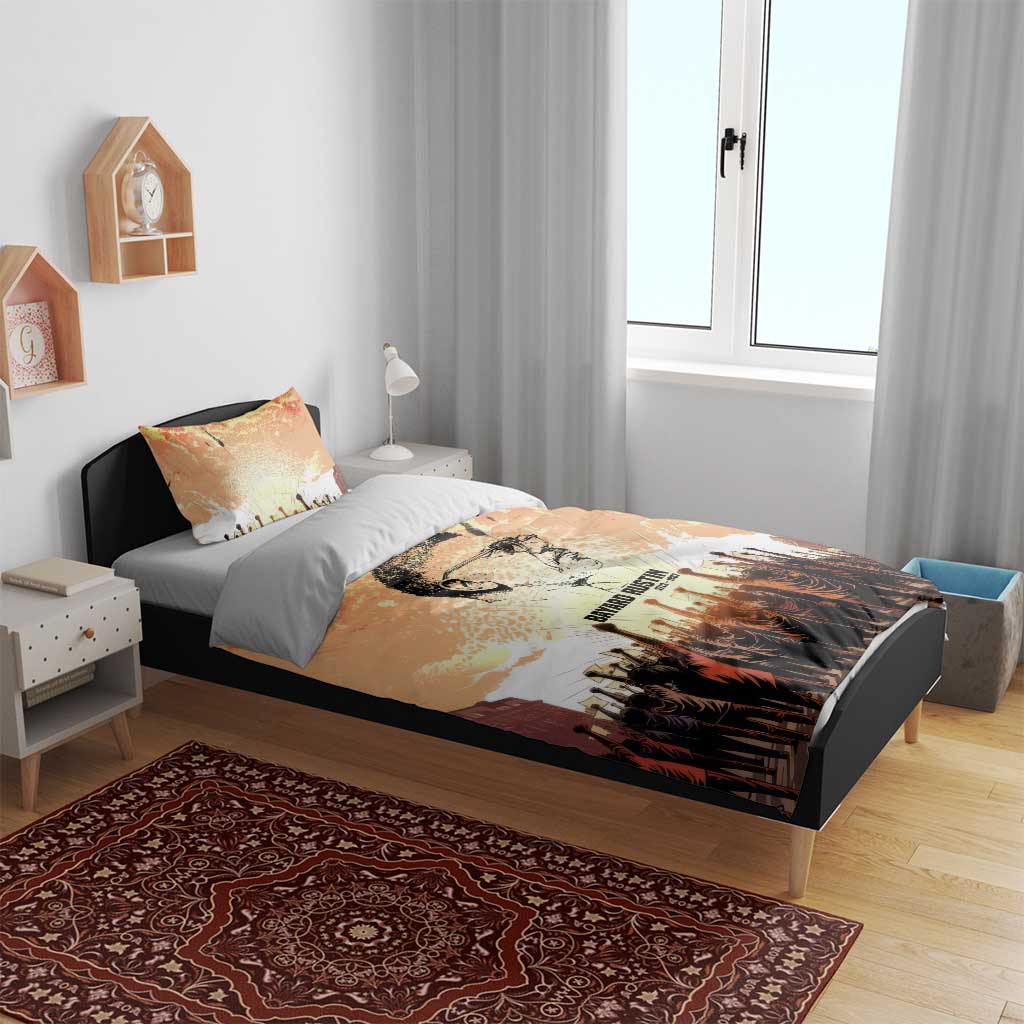 Bayard Rustin Bedding Set with Radical Nonviolence Design Protest Crowd and Courage Civil Rights Tribute - African Pride