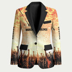Bayard Rustin Blazer with Radical Nonviolence Design Protest Crowd and Courage Civil Rights Tribute - African Pride
