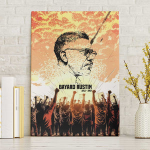 Bayard Rustin Canvas Wall Art with Radical Nonviolence Design Protest Crowd and Courage Civil Rights Tribute - African Pride