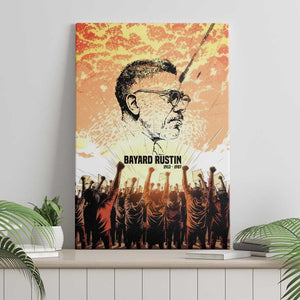 Bayard Rustin Canvas Wall Art with Radical Nonviolence Design Protest Crowd and Courage Civil Rights Tribute - African Pride