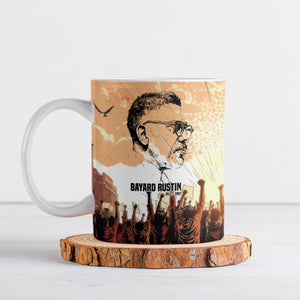 Bayard Rustin Ceramic Mug with Radical Nonviolence Design Protest Crowd and Courage Civil Rights Tribute - African Pride