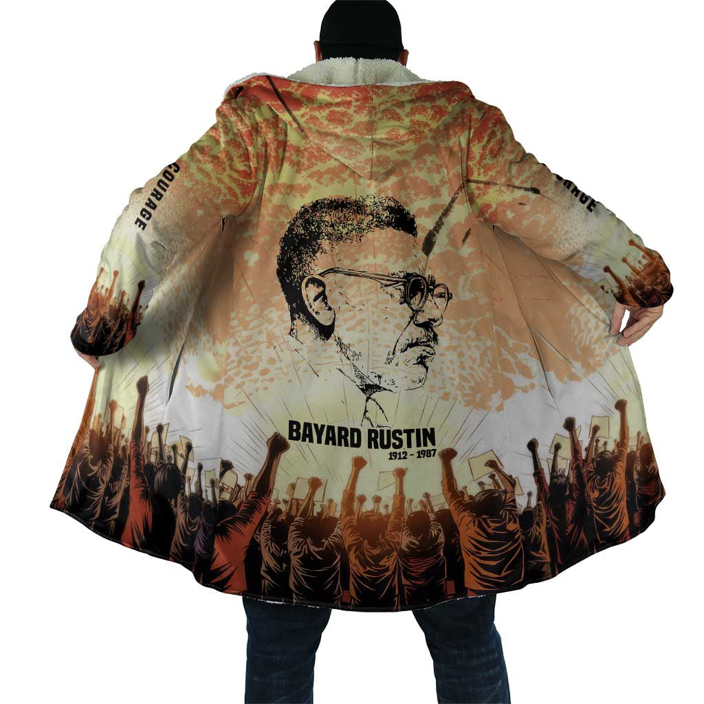 Bayard Rustin Cloak with Radical Nonviolence Design Protest Crowd and Courage Civil Rights Tribute - African Pride
