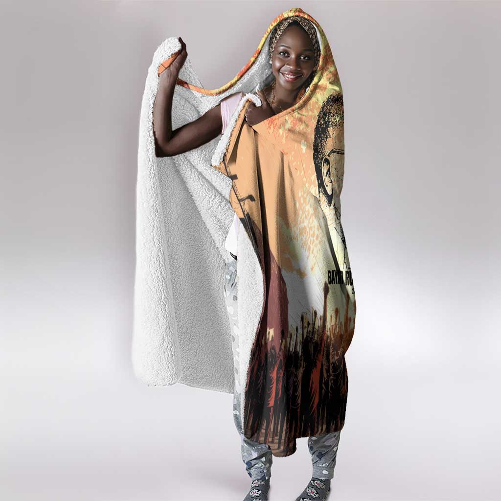 Bayard Rustin Hooded Blanket with Radical Nonviolence Design Protest Crowd and Courage Civil Rights Tribute - African Pride