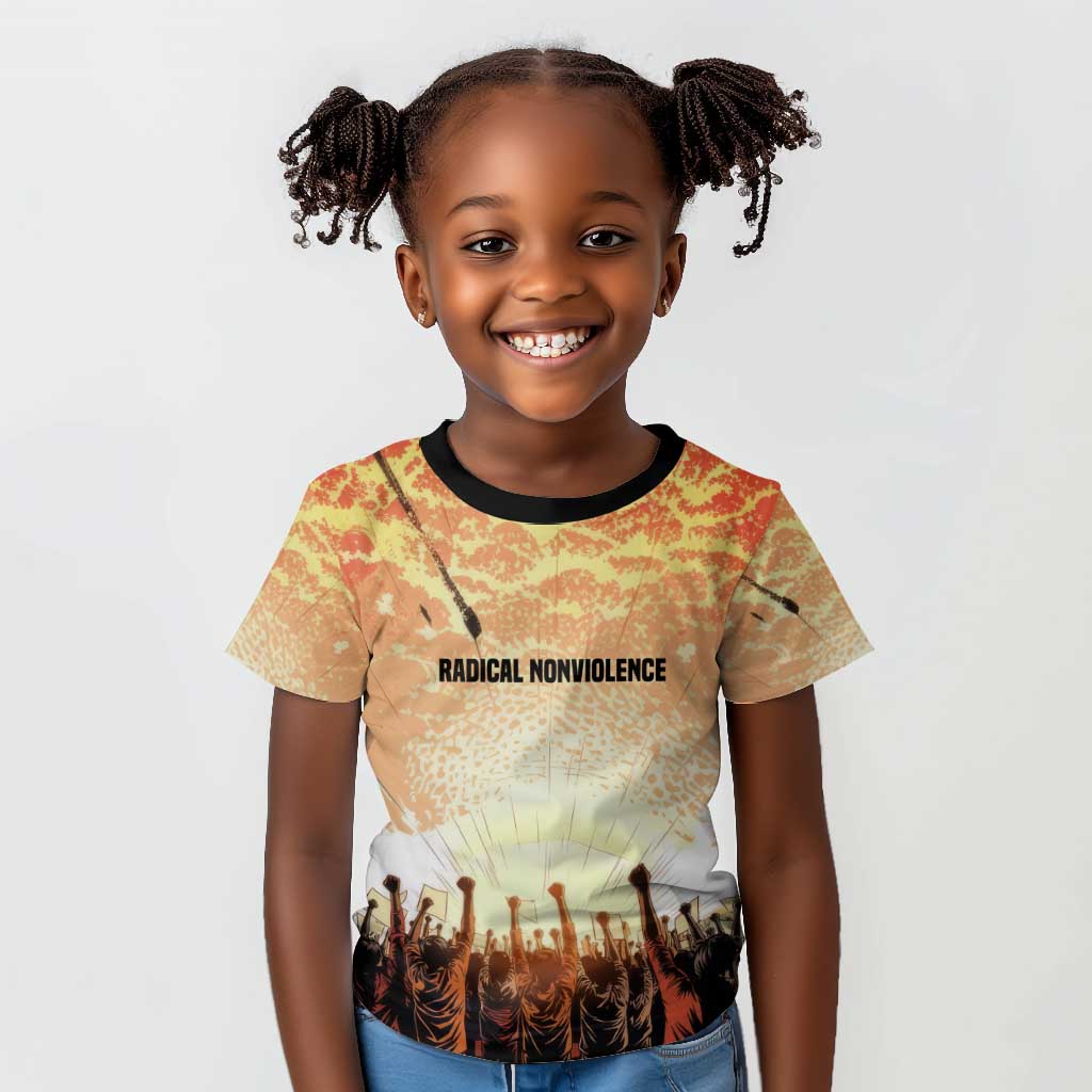 Bayard Rustin Kid T shirt with Radical Nonviolence Design Protest Crowd and Courage Civil Rights Tribute - African Pride