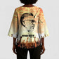 Bayard Rustin Kimono Sleeve Blouse with Radical Nonviolence Design Protest Crowd and Courage Civil Rights Tribute - African Pride