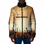 Bayard Rustin Padded Jacket with Radical Nonviolence Design Protest Crowd and Courage Civil Rights Tribute - African Pride