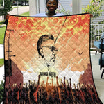Bayard Rustin Quilt with Radical Nonviolence Design Protest Crowd and Courage Civil Rights Tribute - African Pride