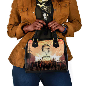 Bayard Rustin Shoulder Handbag with Radical Nonviolence Design Protest Crowd and Courage Civil Rights Tribute - African Pride