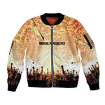 Bayard Rustin Sleeve Zip Bomber Jacket with Radical Nonviolence Design Protest Crowd and Courage Civil Rights Tribute - African Pride