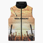 Bayard Rustin Sleeveless Puffer Jacket with Radical Nonviolence Design Protest Crowd and Courage Civil Rights Tribute - African Pride