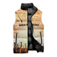 Bayard Rustin Sleeveless Puffer Jacket with Radical Nonviolence Design Protest Crowd and Courage Civil Rights Tribute - African Pride