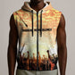 Bayard Rustin Sleeveless Zip Hoodie with Radical Nonviolence Design Protest Crowd and Courage Civil Rights Tribute - African Pride
