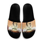 Bayard Rustin Slide Sandals with Radical Nonviolence Design Protest Crowd and Courage Civil Rights Tribute - African Pride