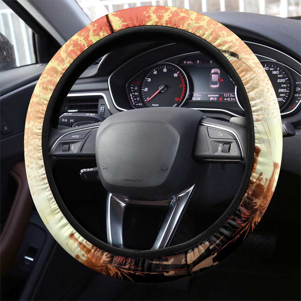 Bayard Rustin Steering Wheel Cover with Radical Nonviolence Design Protest Crowd and Courage Civil Rights Tribute - African Pride