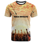 Bayard Rustin T shirt with Radical Nonviolence Design Protest Crowd and Courage Civil Rights Tribute - African Pride