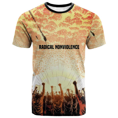 Bayard Rustin T shirt with Radical Nonviolence Design Protest Crowd and Courage Civil Rights Tribute - African Pride