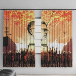 Bayard Rustin Window Curtain with Radical Nonviolence Design Protest Crowd and Courage Civil Rights Tribute - African Pride