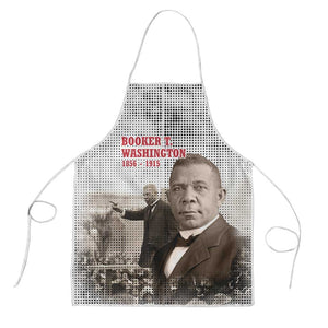 Booker T. Washington Apron Halftone Portrait Design Tilling a Field Quote Historical Civil Rights Tribute - African Pride