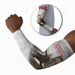 Booker T. Washington Arm Sleeves Halftone Portrait Design Tilling a Field Quote Historical Civil Rights Tribute - African Pride